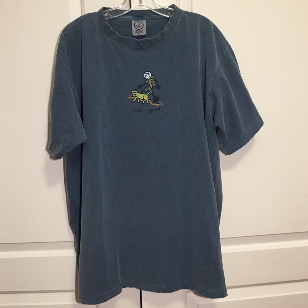 Life Is Good Blue T shirt